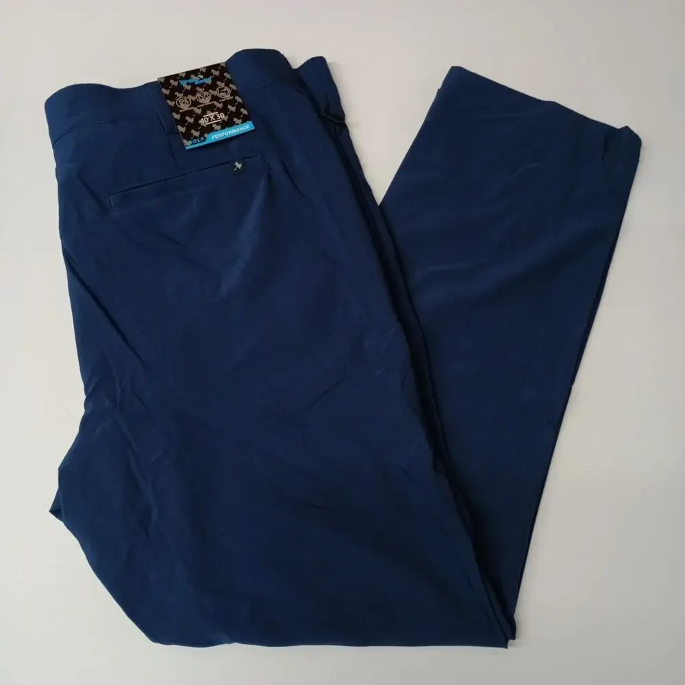 Birdie Bound Golf Pants Men's Size 40x30 Blue Flex Straight‎